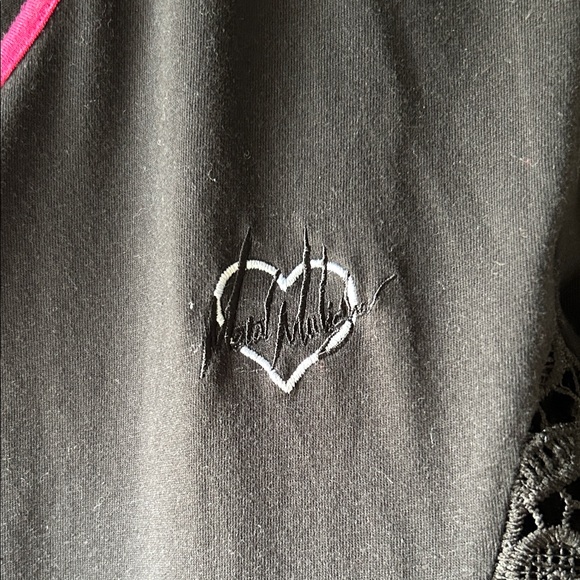 Metal Mulisha Black Top with Pink Trim - Picture 3 of 4